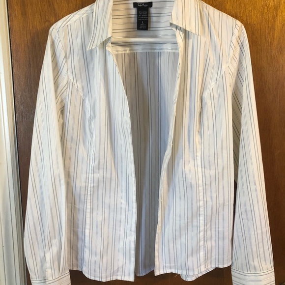 Taylor Marcs Striped Blouse-L - Picture 3 of 5
